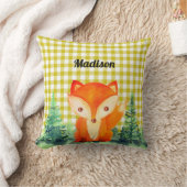 Waldfuchs-Kinderzimmer-Gelb-Kissen Kissen (Decke)