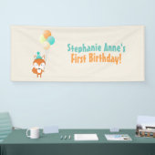 Waldfuchs mit Balloons Banner (Messe)
