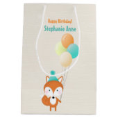 Waldfuchs mit Balloons Mittlere Geschenktüte (Rückseite)