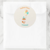 Waldfuchs mit Balloons Runder Aufkleber (Tasche)