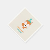 Waldfuchs mit Balloons Serviette (Ecke)