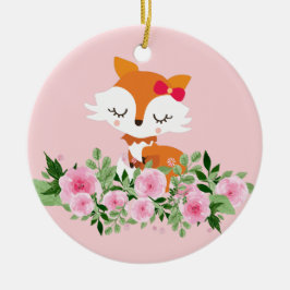 Waldfuchs, niedlicher Fuchs Keramik Ornament