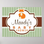 Waldfuchs; Orange, Hülle, Braun-Babydusche Poster (Vorne)