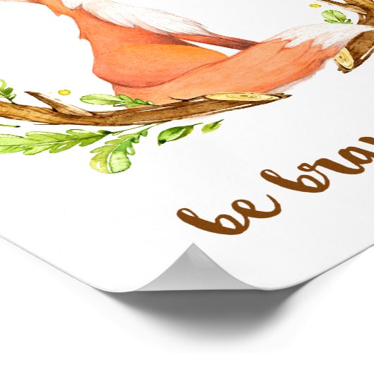 Waldfuchs sind tapfer und klein poster (Ecke)