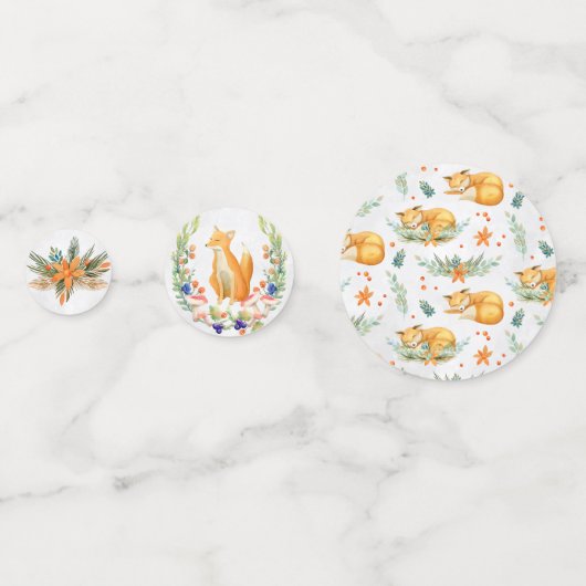 Waldfuchs | Waldtierisches Party Konfetti (Vorderseiten)