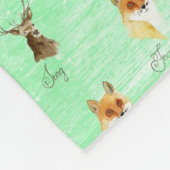 Waldfuchsdachs-Hirschrotwild drucken Hipsterfüchse Fleecedecke (Ecke)