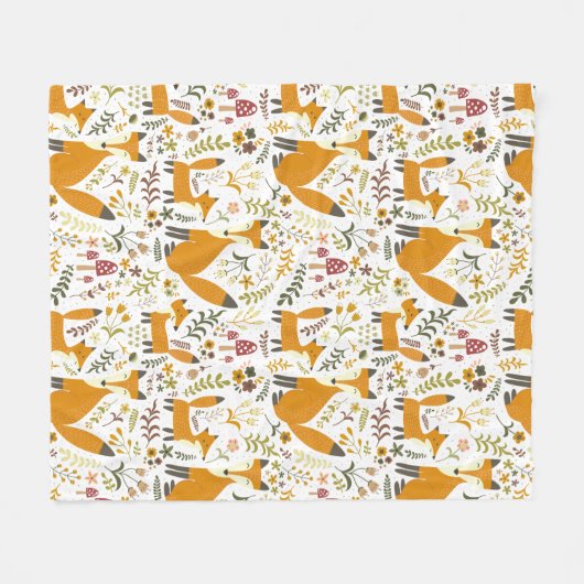 Waldfüchse Fleecedecke (Vorderseite (Horizontal))