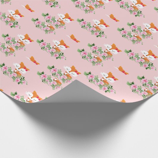Waldfüchse, niedlicher Fuchs, Geschenkpapier (Ecke)