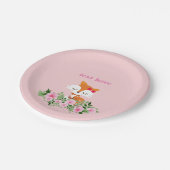 Waldfüchse, niedlicher Fuchs, Pappteller (Schrägansicht)