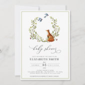 Waldfüßer-Dusche mit neutraler Babydusche Einladung (Vorderseite)