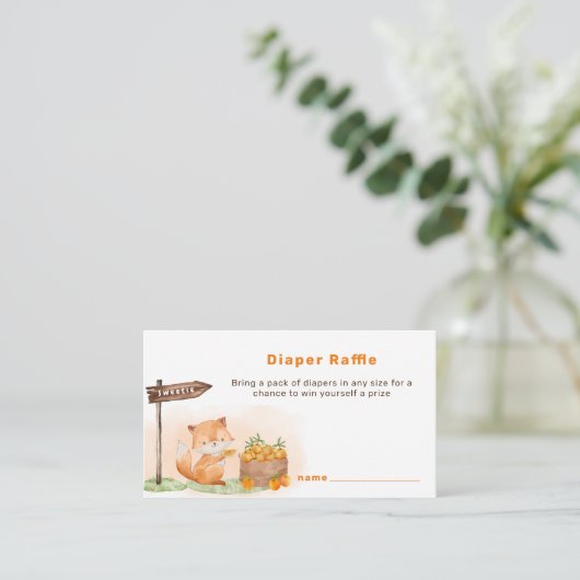 Waldfüßer Zitrusfrüchte Farm Windelwulst Raffle Ba Begleitkarte (Stehend Vorderseite)