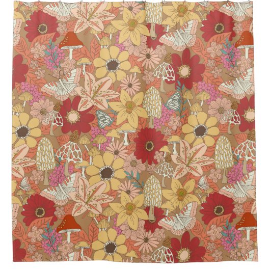 Waldgarten Duschvorhang (Vorderseite)