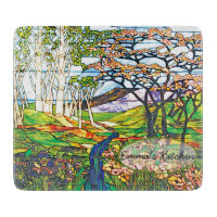 Waldgarten Vintages Tiffany beflecktes Glas