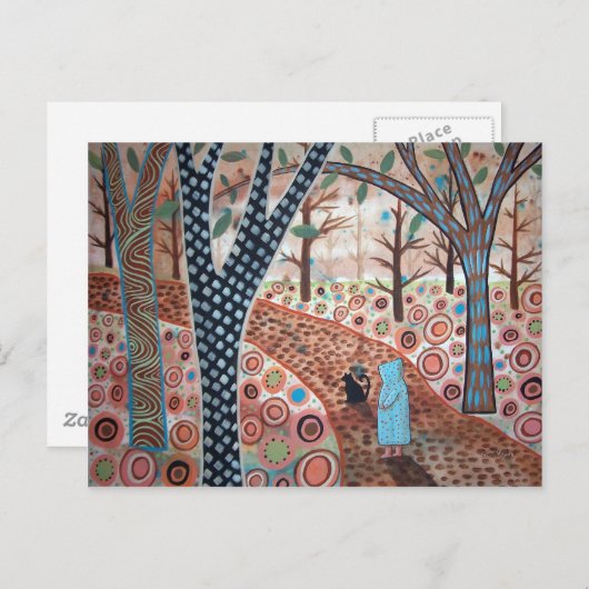 Waldgartenlandschaft Postkarte (Vorne/Hinten)