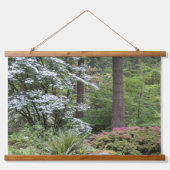 Waldgartenlandschaft Wandteppich Mit Holzrahmen (Vorne)