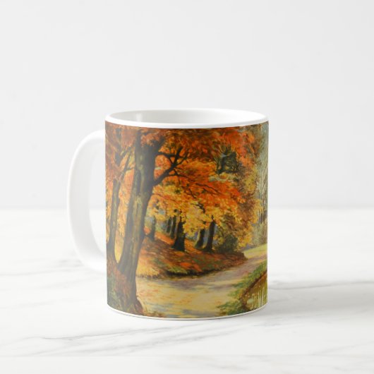 Waldgebiet im Herbst Kaffeetasse (Vorderseite Links)