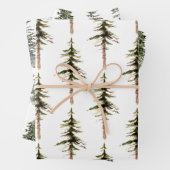 Waldgebiet Pine Cedar Tree Wald Wrapping P Geschenkpapier Set (Beispiel)