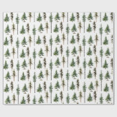 Waldgebiet Tannenwald Geschenkpapier (Flach)