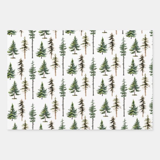 Waldgebiet Tannenwald Geschenkpapier Set (Vorderseite 3)