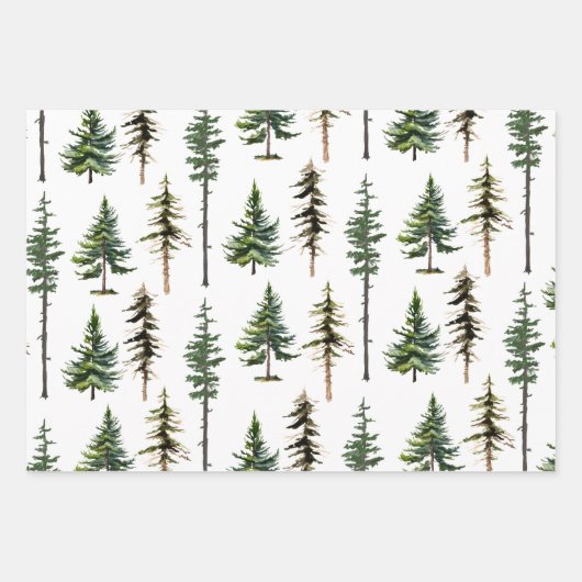 Waldgebiet Tannenwald Geschenkpapier Set (Vorderseite 2)