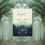 Waldgebirge Bäume Hochzeiten Einladung