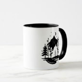 Waldgebirge Silhouette Tasse (VorderseiteRechts)