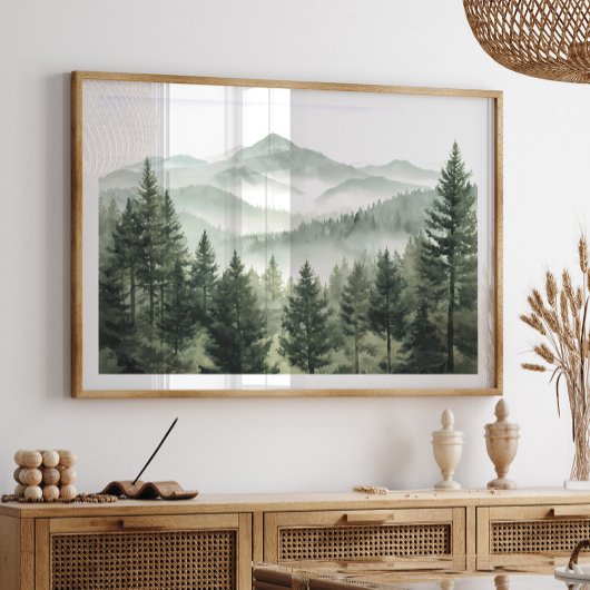 Waldgebirgslandschaft Poster
