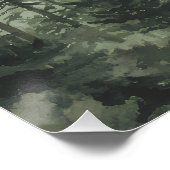 Waldgebirgslandschaft Poster (Ecke)