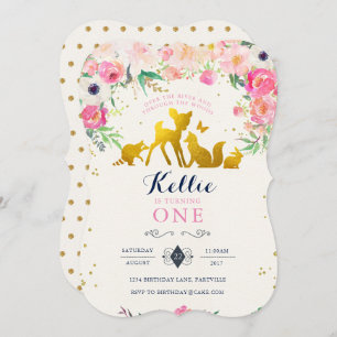 Waldgeburtstags-Einladung Einladung