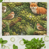 Waldgeflüster Geschirrtuch (Gefaltet)