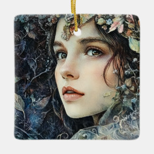 Waldgeist Keramikornament