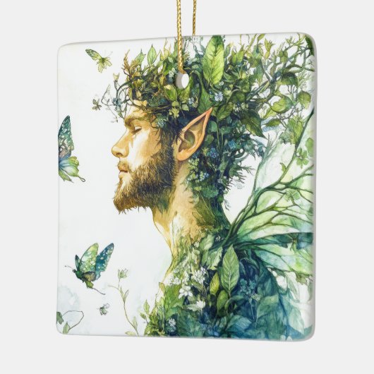 Waldgeist Keramikornament (Links)