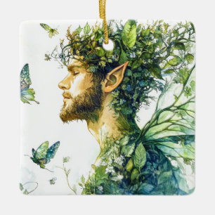 Waldgeist Keramikornament