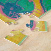 Waldgeist, surreale Fantasie Portrait Grünes Volk Puzzle (Seite)