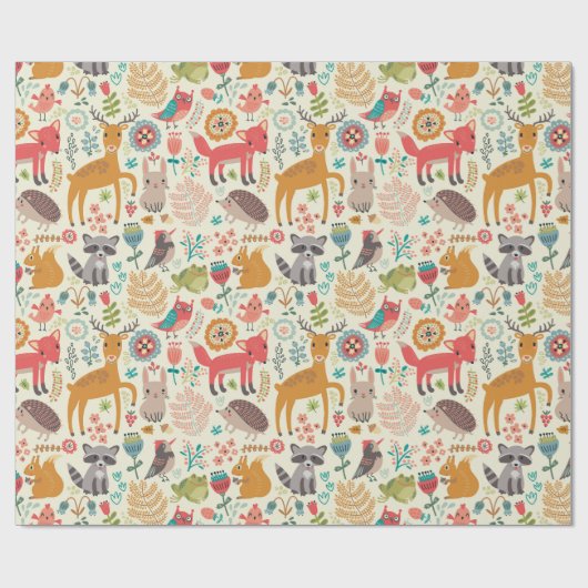 Waldgeschöpf-Packpapier - Lech Geschenkpapier (Flach)