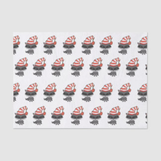 Waldgeschöpf-Waschbär-Weihnachten Seidenpapier