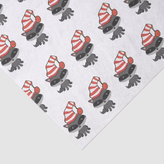 Waldgeschöpf-Waschbär-Weihnachten Seidenpapier (Ausschnitt)