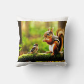 Waldgesellschaften - Eichhörnchen, Chipmunk & Bird Kissen (Rückseite)