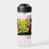 Waldgesellschaften - Eichhörnchen, Chipmunk & Bird Trinkflasche (Vorderseite)