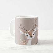 Waldglücklicher Hirsch Kaffeetasse (Vorderseite Links)