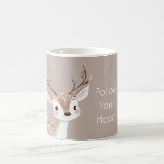 Waldglücklicher Hirsch Kaffeetasse (Mittel)