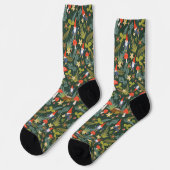 Waldgnome und Pilze Socken (Linkes Detail)