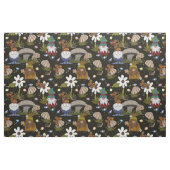Waldgnomen Pilze und Schmetterlinge Stoff (Yard (91,4 cm))