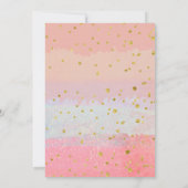 Waldgoldrosa-Glitzer-Geburtstags-Einladung Einladung (Rückseite)