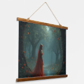Waldgöttin Wandteppich Mit Holzrahmen (Gewinkelt)