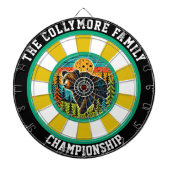 Waldgrizzle mit Ziel Dartscheibe (vorne)