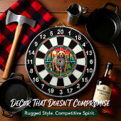 Waldgrizzle mit Zielüberlagerung Dartscheibe