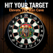 Waldgrizzle mit Zielüberlagerung Dartscheibe