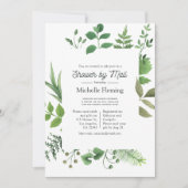 Waldgrün Brautparty von Mail Einladung (Vorderseite)