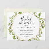 Waldgrün Bridal Dusche Einladung Postkarte (Vorne/Hinten)